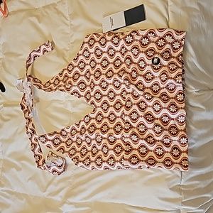 Hollister halter top retro floral XS